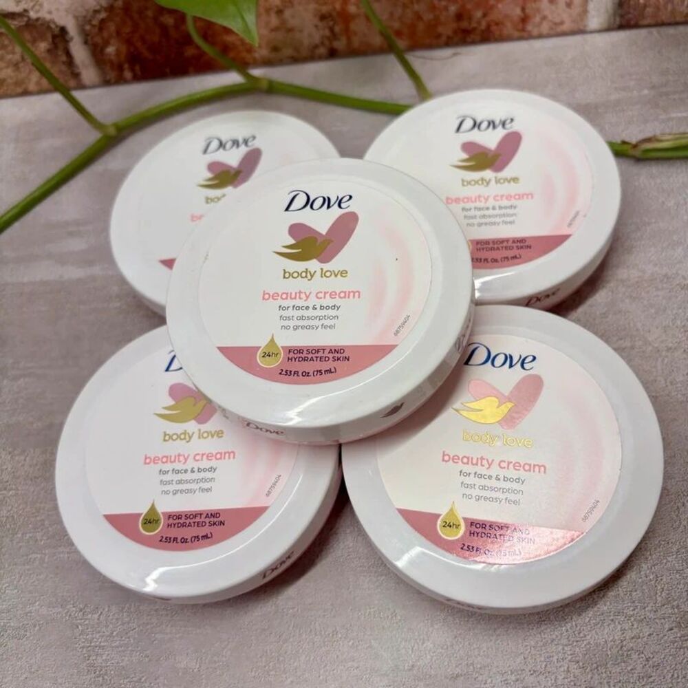 5pk Dove Body Love Beauty Cream for Face & Body, New & Sealed